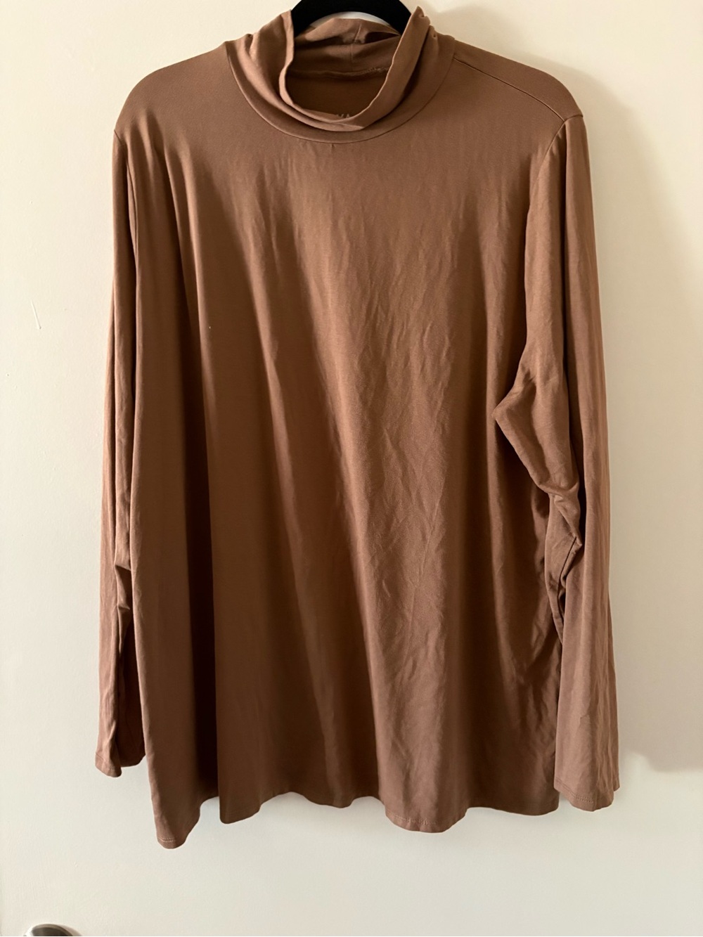 Ava & Viv Chocolate Brown Long-Sleeve Turtleneck Top